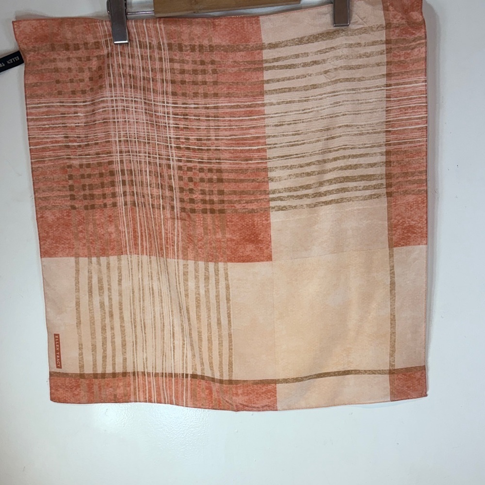 Vintage Ellen Tracy 100% Silk Scarf | 21” x 21”